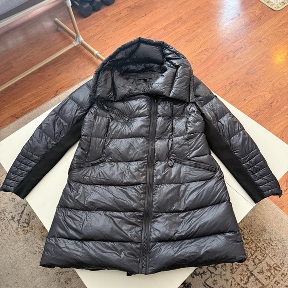 BCBGMAXAZRIA Black Quilted Puffer Jacket Minimalist Quite Luxury Chic Minimalist - Picture 3 of 6